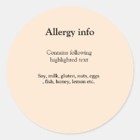 alerta de alergia alimentar adicionar nome texto i