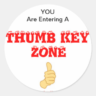 Adesivo Redondo Alerta de Tecla do polegar do Corno Francês