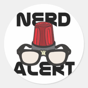 Adesivo Redondo Alerta do nerd!