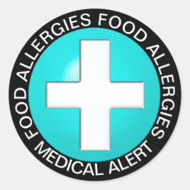 Adesivo Redondo Alerta Médico - Aqua