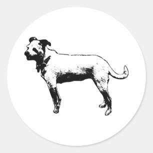 Adesivo Redondo Alerta Terrier Mix Vinyl Sticker