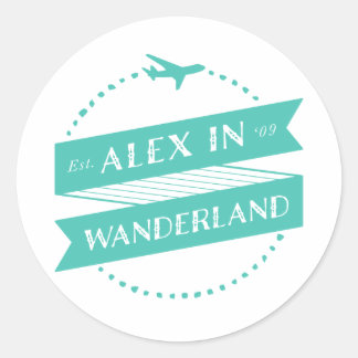 Adesivo Redondo Alex in Wanderland Stickers