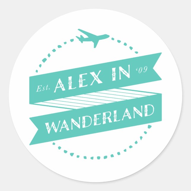 Adesivo Redondo Alex in Wanderland Stickers (Frente)