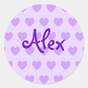 Adesivo Redondo Alex no roxo
