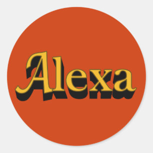Adesivo Redondo Alexa Stickers