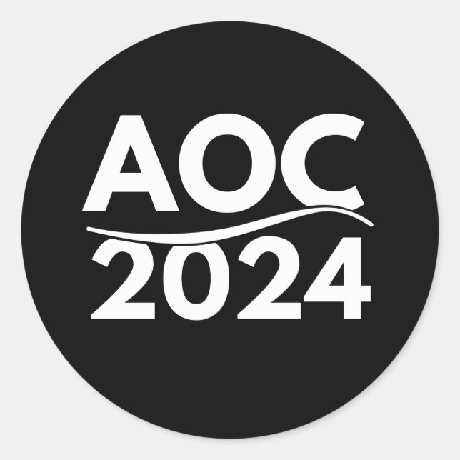 Adesivo Redondo alexandria ocio cortez 2024, ad oc 2024, aoc butto (Frente)