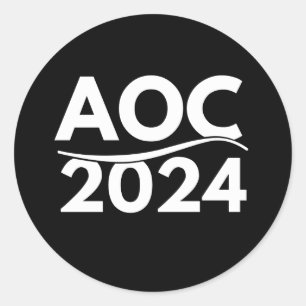 Adesivo Redondo alexandria ocio cortez 2024, ad oc 2024, aoc butto