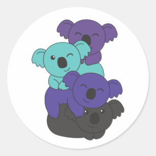 Adesivo Redondo Alexigender Flag Gander Pride Lgbtq Koala Classic 