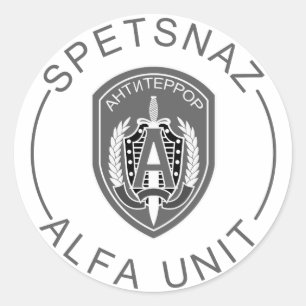 Adesivo Redondo Alfa de Spetsnaz