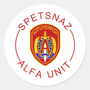 Adesivo Redondo Alfa de Spetsnaz