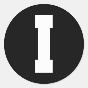 Adesivo Redondo alfabeto maiúscula I