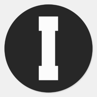 Adesivo Redondo alfabeto maiúscula I