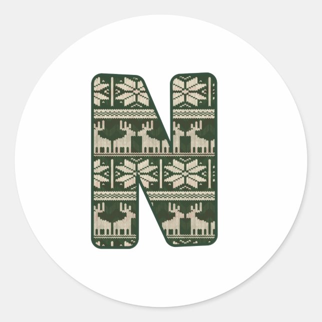 Adesivo Redondo Alfabeto Natal (14) (Frente)