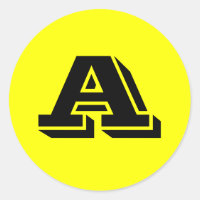 Alfabeto por Janz Maiúscula A Amarelo