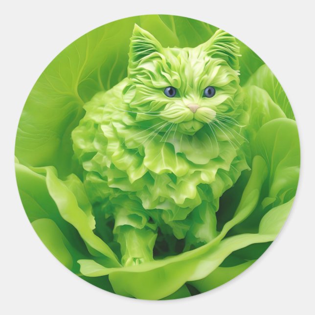 Adesivo Redondo Alface (Frente)