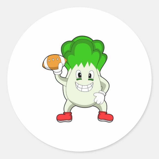 Adesivo Redondo Alface no Futebol (Frente)