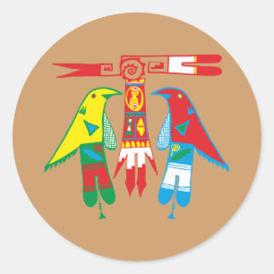 Adesivo Redondo Alfaia índio American Native