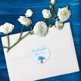 Adesivo Redondo Algo Azul Antes da Minha Chuveirinho de Noiva