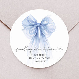 Adesivo Redondo Algo Azul Antes De Eu Fazer Chá de panela Arco