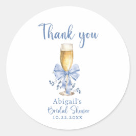 ADESIVO REDONDO ALGO AZUL ANTES DE FAZER CHUVA DE NOIVA FLORAL