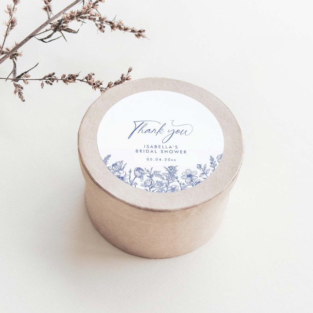 Adesivo Redondo Algo Azul Antes que eu faça Chá de panela (Criador carregado)