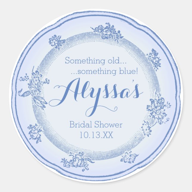 Adesivo Redondo Algo placa velha (Frente)