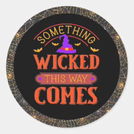 Adesivo Redondo Algo Wicted Halloween Sticker