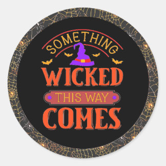 Adesivo Redondo Algo Wicted Halloween Sticker