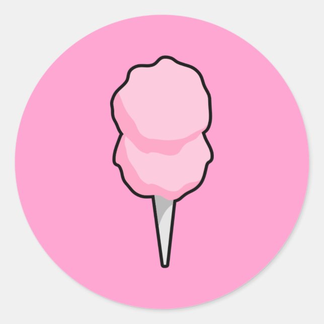 Adesivo Redondo Algodão doce (Frente)