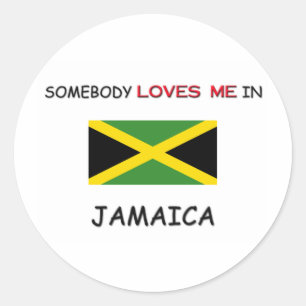Adesivo Redondo Alguém ama-me em JAMAICA