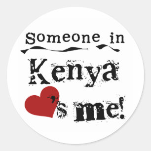 Adesivo Redondo Alguém em Kenya ama-me