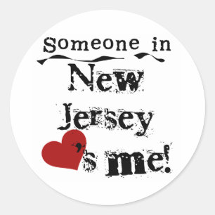 Adesivo Redondo Alguém em New-jersey ama-me