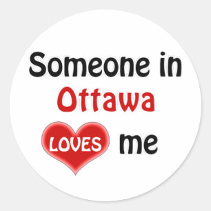 Adesivo Redondo Alguém em Ottawa me ama