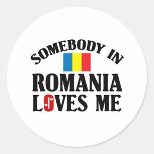 Adesivo Redondo Alguém em Romania