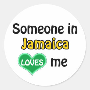 Adesivo Redondo Alguém na Jamaica me ama