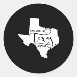 Adesivo Redondo Alguém No Texas Me Ama