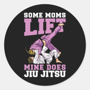 Adesivo Redondo Algumas Mães Levantam Mina Jiu Jitsu Mistura Marti
