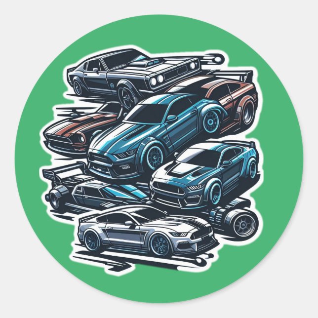 Adesivo Redondo alguns autocolantes (Frente)