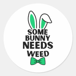 Adesivo Redondo Algures Precisa De Um Dia De Páscoa De Erva