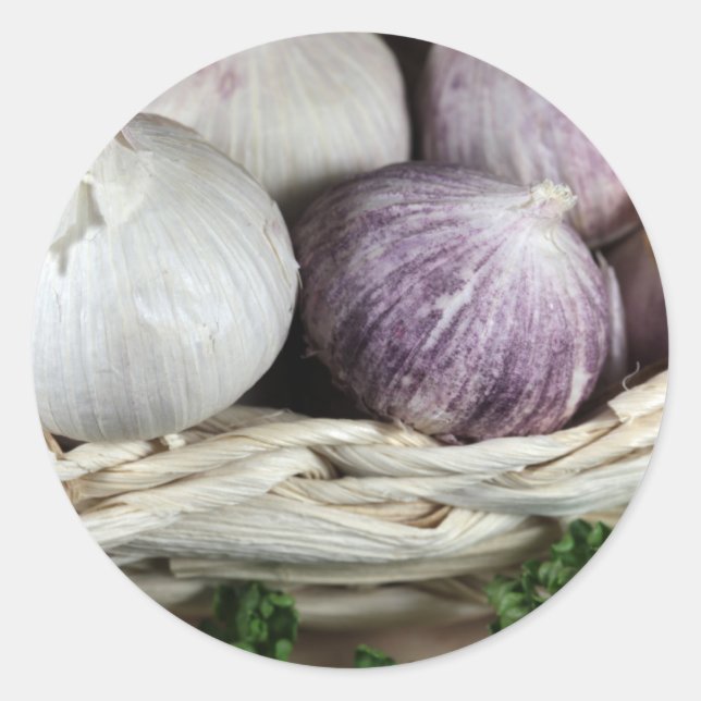Adesivo Redondo Alho Solo (Frente)
