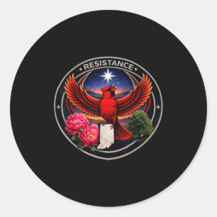 Adesivo Redondo Aliança de Resistência Indiana Rebel Bird