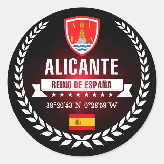 Adesivo Redondo Alicante (Frente)