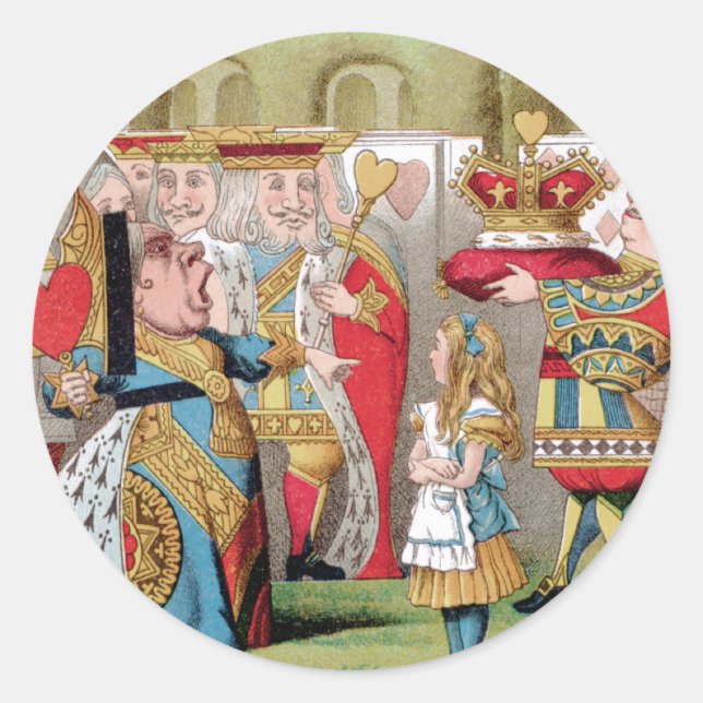 ADESIVO REDONDO ALICE ENCONTRA A RAINHA DOS CORAÇÕES (Frente)