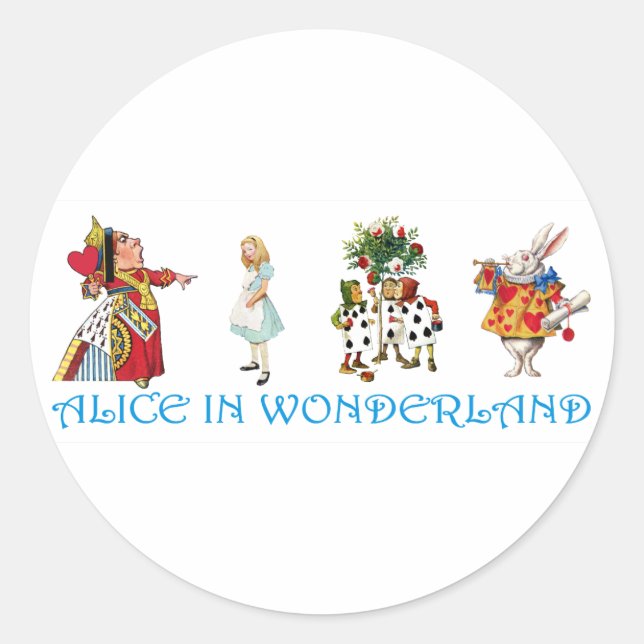 ADESIVO REDONDO ALICE IN WONDERLAND (Frente)