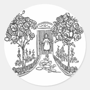 Adesivo Redondo Alice na porta (em 7 formas)