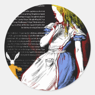 Adesivo Redondo Alice no País das Maravilhas