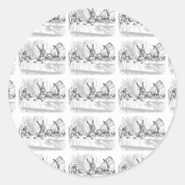 Adesivo Redondo Alice no País das Maravilhas