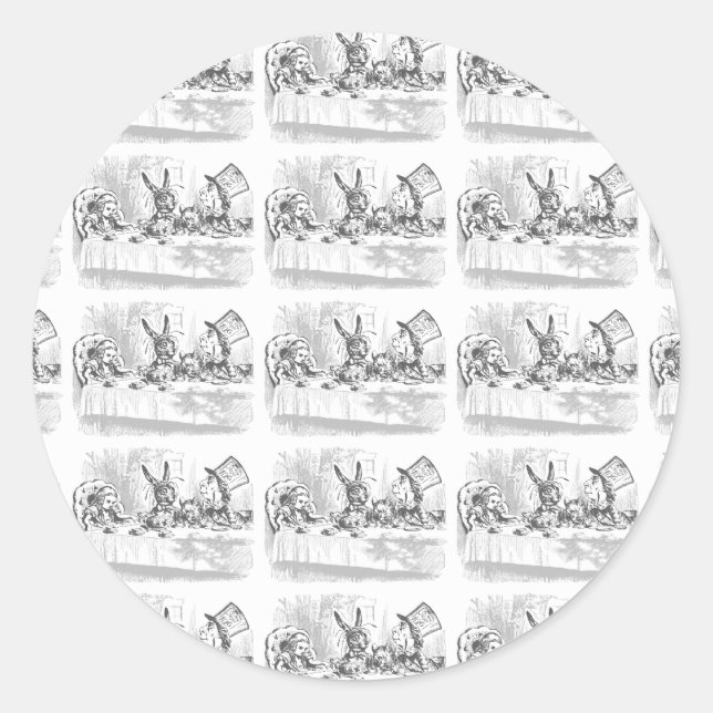 Adesivo Redondo Alice no País das Maravilhas (Frente)