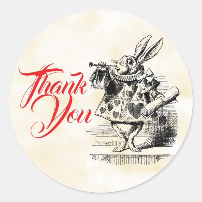 Adesivo Redondo Alice no País das Maravilhas (Frente)