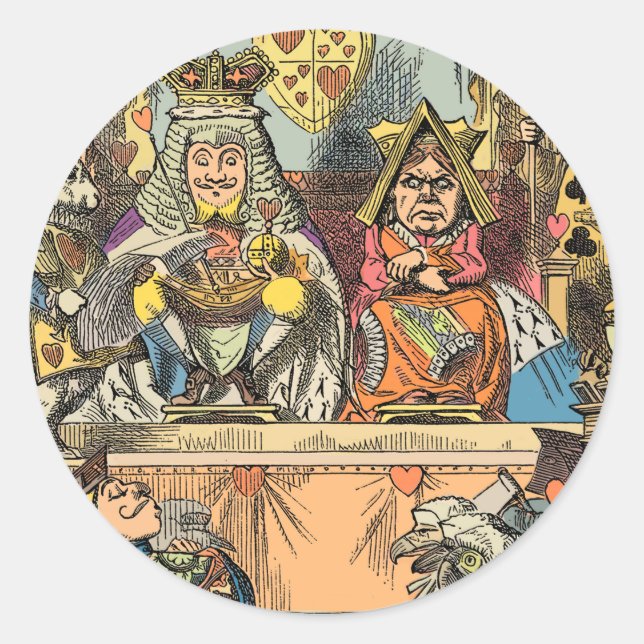 Adesivo Redondo Alice no País das Maravilhas Cheshire Cat Caracter (Frente)